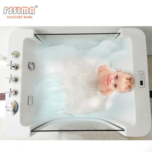 Buy cheap 33.46" Glass Baby Spa Bathtub Small Green White Pink Blue Whirlpool from wholesalers