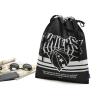 Buy cheap Eco Gift Sport Gym Black Custom Logo Nylon Drawstring Bag from wholesalers