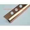 Buy cheap External Corner Aluminum Tile Trim Profiles 10mm Bright Brass Polished Coppper Color from wholesalers