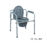 Buy cheap Bedside Handicapped Folding Commode Chair , Adult Toilet Potty Portable Commode product