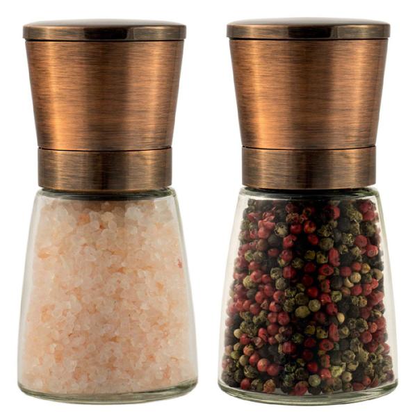 Buy cheap Stainless Lid Glass Jar 140mm 170ml Salt Mill Pepper Grinder from wholesalers