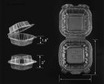 Buy cheap PP Hinged Lid Clamshell Container Microwavable 5.8”x6.2”x3” from wholesalers