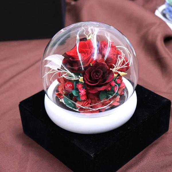 Buy cheap Real preserved rose flowers gift forever rose in glass ball wholesale price from wholesalers