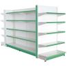 Buy cheap Assemble Green Supermarket Display Racks Metal Grinding Back Panel from wholesalers