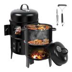 Outdoor Barrel Charcoal BBQ Grill Suitable for 6-8 People 0.8MM Material