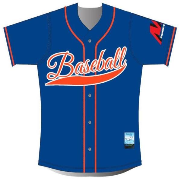 Buy cheap XS-3XL Moisture Wicking Blue Baseball Jersey , Sublimation Custom Baseball Shirts from wholesalers
