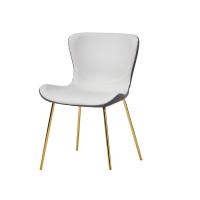 Buy cheap Gray Leather Padded Dining Chairs Without Armrest product