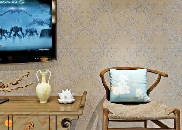 Buy cheap PVC Wall Coverings Victorian Damask Wallpaper with Tear - resistant , ISO certification from wholesalers