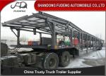 Tri-Axles 10 Car Transporter Trailer , Auto Vehicle Transport Trailer
