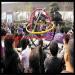 Fun park attractions rotation rides 2 seats human gyroscope