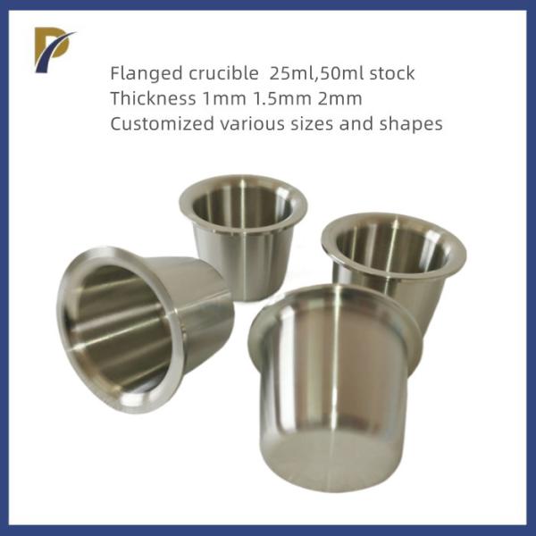 Laboratory Analysis Zirconium Crucible With Rims Molten Precious Metal Zr702