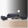 Buy cheap 3 2 1 Seat Office Furniture Sofa Black Leather Sectional Durable from wholesalers