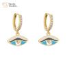Buy cheap Zircon stone Evil Eye Earrings Colorful Enamel Diamond For Women from wholesalers
