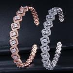 AAA+ Elegant Square CZ Bracelets Zircon Tennis charm Bracelets & bangles CZ