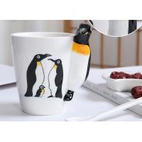 Buy cheap 450ml High Temperature Penguin Coffee Mug With Lid And Spoon product