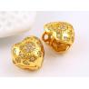 Buy cheap wholesale 24K Gold plated fashion jewelry, heart shaped stud earrings for women from wholesalers