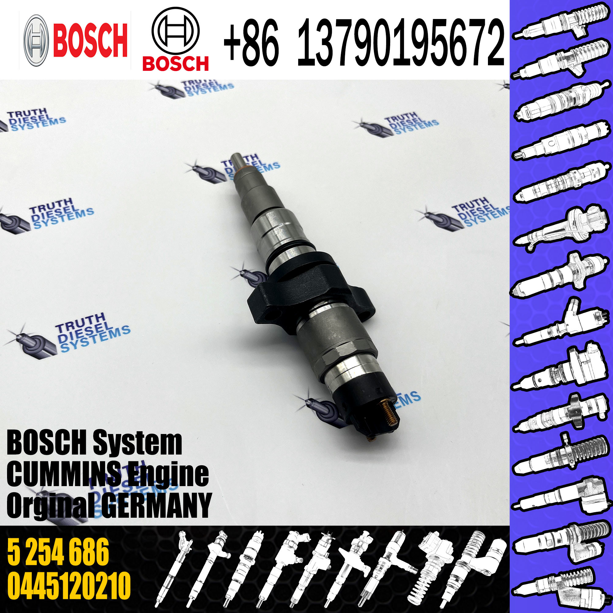 4940589 5254686 5086894AA 0445120018 0445120210 0445120113 0445120255 0986435503 Original Fuel Injector