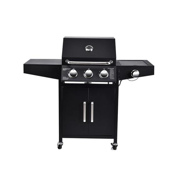 Gas Barbecue Grills Outdoor With Stove hybrid grill 3 1 burners Butane for
