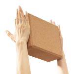 Sweat Absorbing Cork Yoga Blocks Brick Skid Proof 3" X 6" X 9"