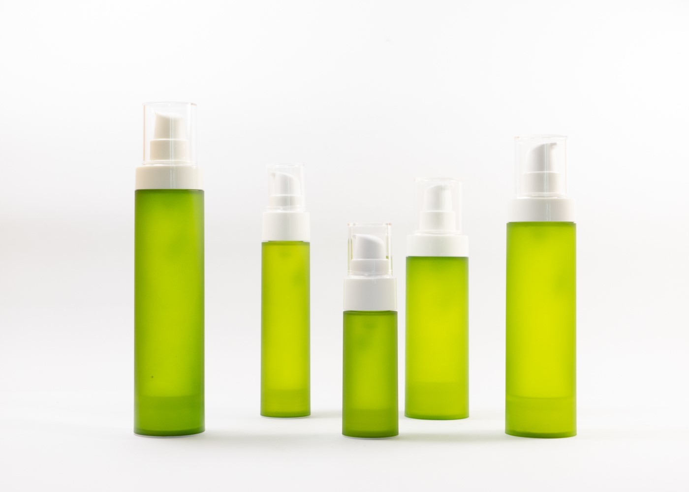 SAN 80ml Airless Pump Cosmetic Bottle Round Shape