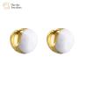 Buy cheap Summer Jewelry Enamel Round Ball Hoop Earrings 18k Gold Plated For Women from wholesalers