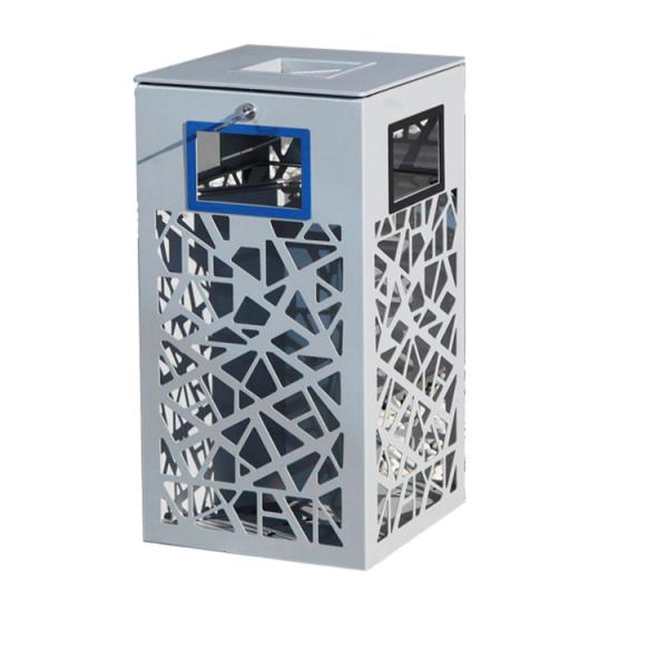 Buy cheap Carved Pattern Sunproof Dia 400mm Steel Outdoor Garbage Cans from wholesalers