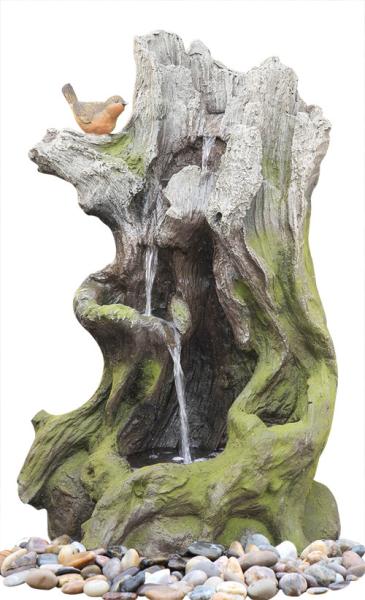 Buy cheap Old Wooden Stake Decorative Outdoor Tiered Water Fountains In Cement Material from wholesalers