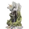 Buy cheap Old Wooden Stake Decorative Outdoor Tiered Water Fountains In Cement Material from wholesalers