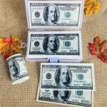 PRE CUT Dollar Bill Money Theme Wafer Paper Cupcake Toppers Smooth Taste