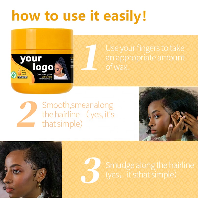 Alcohol-Free Hair Styling Lock Twisting Gel for Extra Hold Braids and Herbal Ingredient