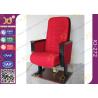 Buy cheap Public Folded Veneer Auditorium Chairs / Red Lecture Hall Seating from wholesalers