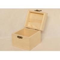 Buy cheap Small Hinged Custom Wooden Gift Boxes Solid Timber Jewellery Box , Gift Packing product