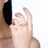 Buy cheap Fashion Ring Zircon Diamonds Stone 925 Sterling Silver Engagement Wedding Band Ring For Women from wholesalers