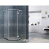 Buy cheap Mirror Color Diamond Glass Shower Enclosures Frameless With Stainless Steel Support Bar from wholesalers