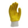 Buy cheap Yellow Cotton Jersey Gloves Wavy Rubber Full Latex Covered Gloves from wholesalers