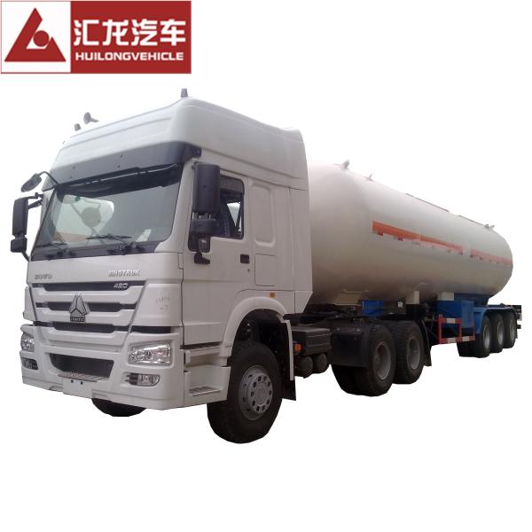 Buy cheap 3 Axle 54.76 CBM Liquid Petroleum Gas Lpg Trailer With Mechanical Suspension from wholesalers