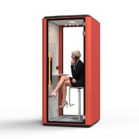 Buy cheap 42.3 Inch Acoustic Phone Booth Red Single 2000HMM Portable Office Pod product