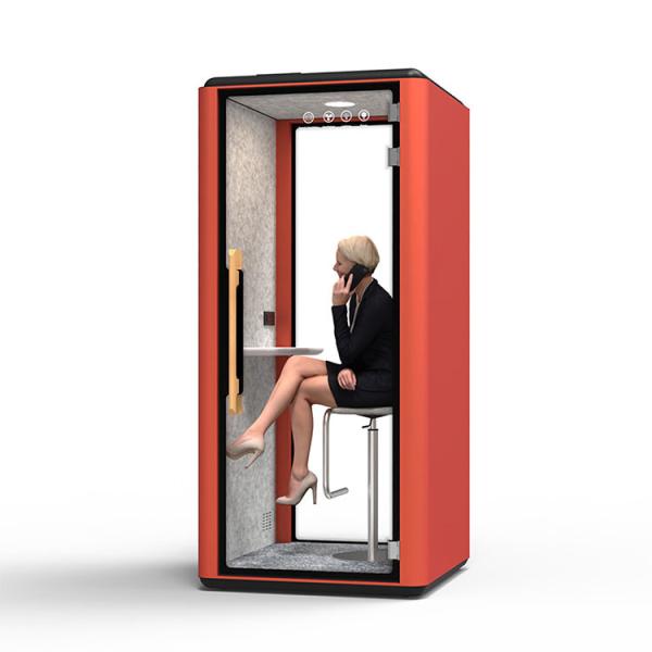 Buy cheap 42.3 Inch Acoustic Phone Booth Red Single 2000HMM Portable Office Pod from wholesalers