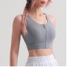 Buy cheap Women Yoga Workout Bra With Front Zipper Cool Feel Fabric Sports Bra from wholesalers