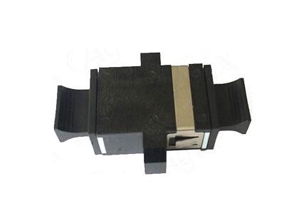 Quality SM,MM Black Full Flange Std. Footprint 8/12/24 cores Fiber Optic MTP Adapter w/ 2 Dust Caps for sale