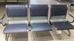 PU Material Black Hospital Waiting Area Chairs Hospital Dedicated