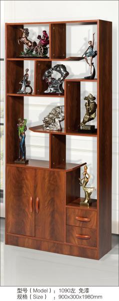 Buy cheap MDF Painted Curio Display Shelf Original Wood Feels Good from wholesalers
