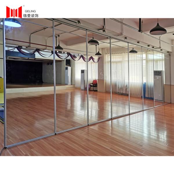 Buy cheap 65mm Clear Glass Movable Wall Room Dividers With Aluminum Track from wholesalers