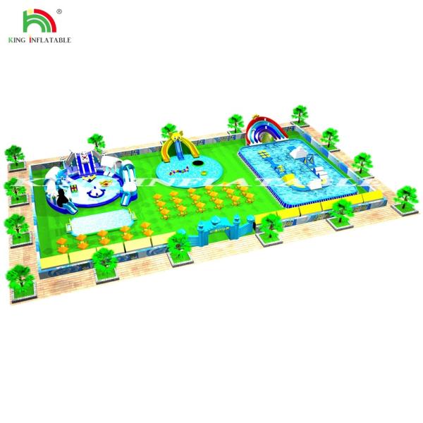 Outdoor Children Water Park Pool Inflatable Water Park Commercial Amusement Park