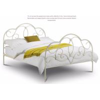 Buy cheap UK style flower pattern iron bed, king, queen, double size, painted in white product