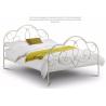 Buy cheap UK style flower pattern iron bed, king, queen, double size, painted in white from wholesalers