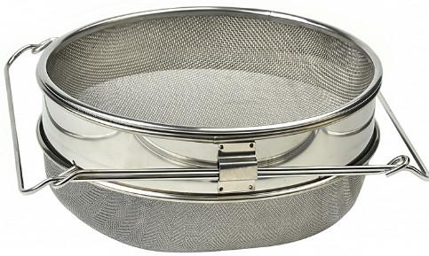 Quality Double SS Strainer The Top Strainer Bottom is flat Common Quality Honey Strainer Filter for sale