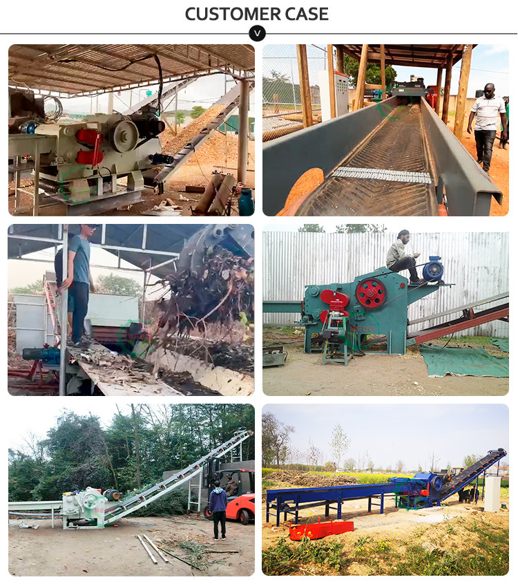 160KW Heavy Duty Chain Feeder Drum Chipper Wood Crusher Power Plant Using Wood Crusher