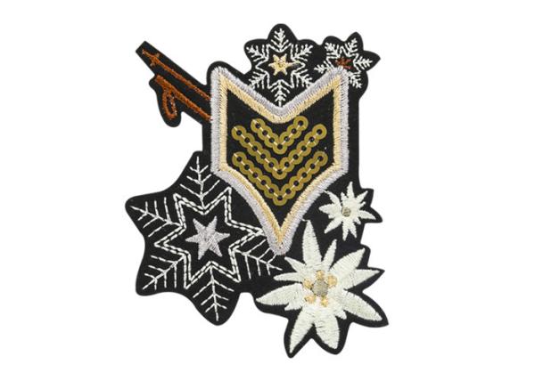 Buy cheap OEM Embroidery Flower Gold Sun Valley Sequin Patch For T-shirt from wholesalers