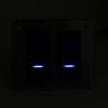 Buy cheap Blue LED 24V 5 Pin 2 Gang Rocker Switch Panel for boat from wholesalers
